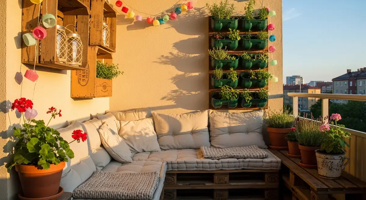 Balkon deko selber machen für den sommer