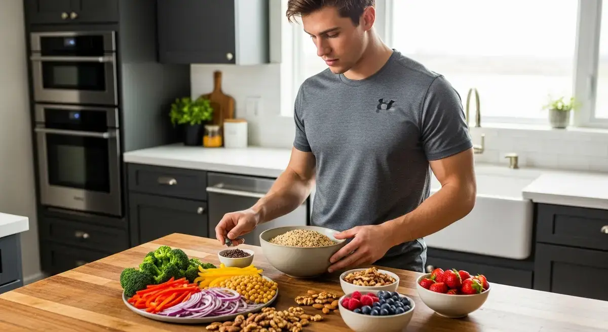 Gesunde ernährung zur unterstützung des sports